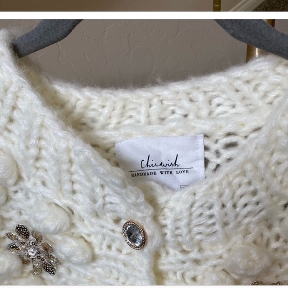 Cute 3D flower cardigan holiday style NWOT - Picture 5 of 6